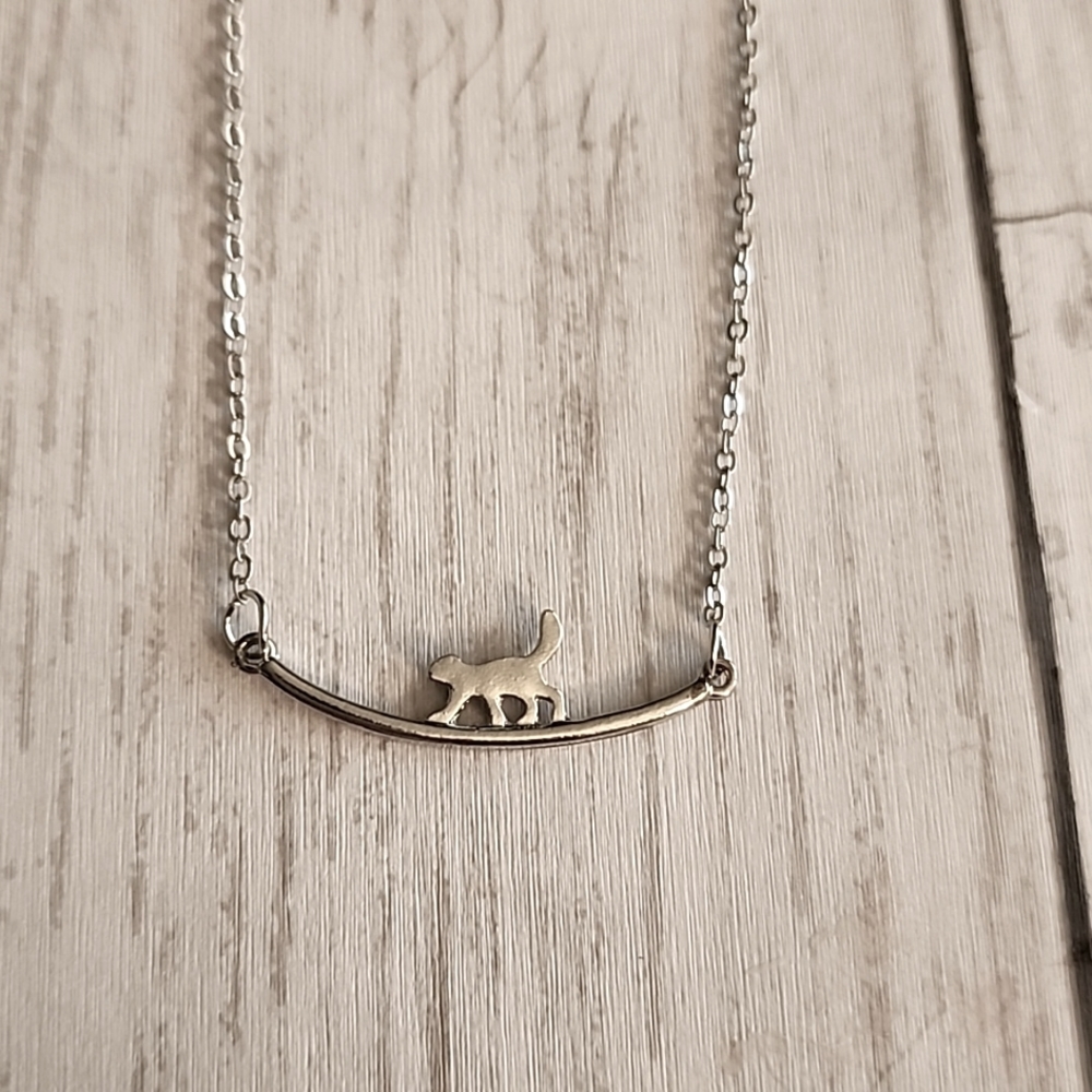 Cat  Necklace Zinc Alloy 14 inch Chain NYG - Picture 2 of 4